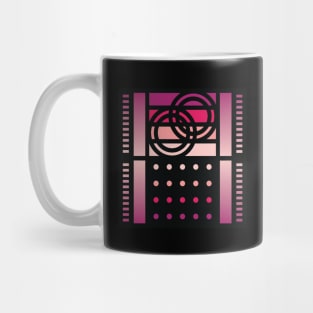 “Dimensional Rings” - V.5 Red - (Geometric Art) (Dimensions) - Doc Labs Mug